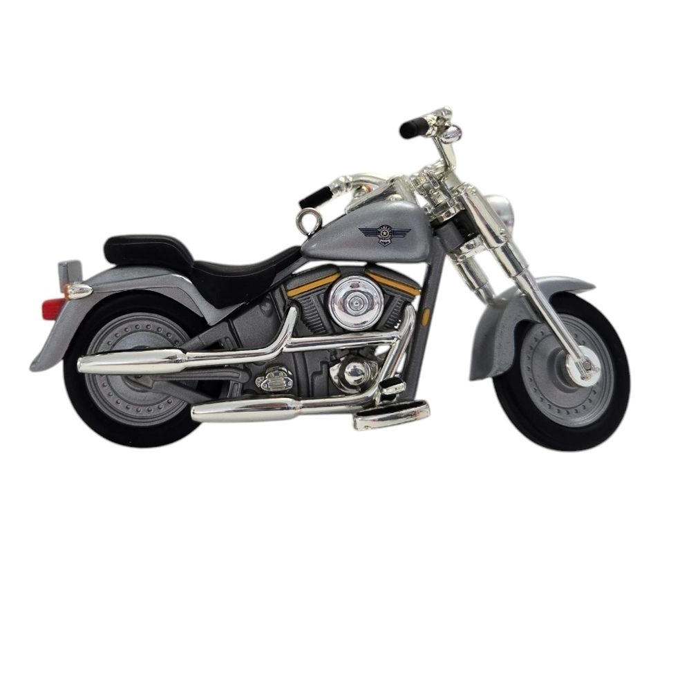 2000 Fat Boy Hallmark Keepsake Ornament Harley Davidson Motorcycle Moments - Picture 2 of 5